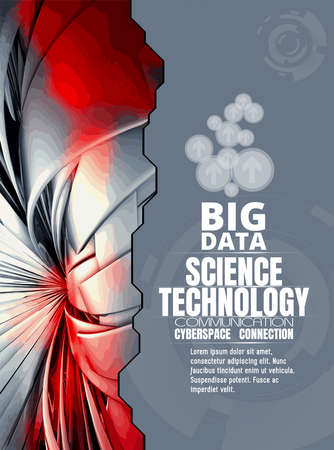 Vector of science technology concept. Background ready for website banner or presentationのイラスト素材