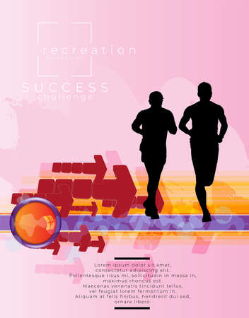Young fitness runner - vector illustrationのイラスト素材