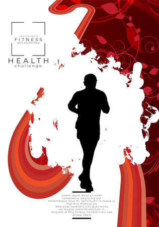 Young fitness runner - vector illustrationのイラスト素材