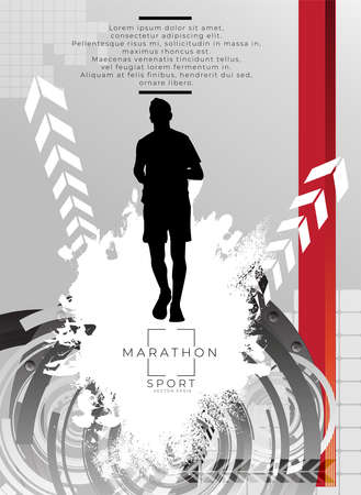 Young fitness runner - vector illustrationのイラスト素材