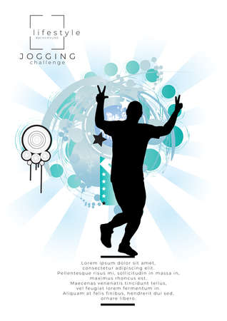 Young fitness runner - vector illustrationのイラスト素材