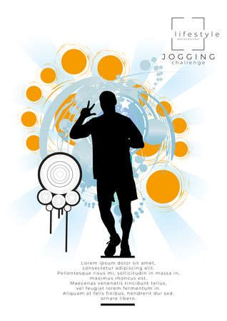 Young fitness runner - vector illustrationのイラスト素材