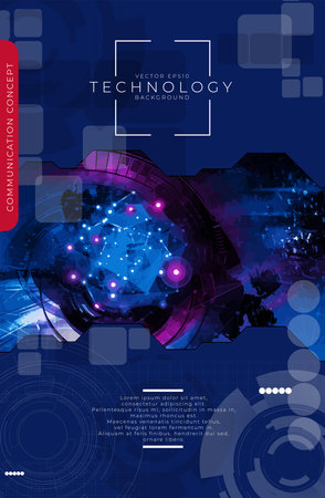Futuristic technology style. Elegant tech background banners or presentations, vectorのイラスト素材