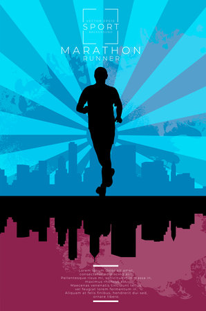 Young fitness runner - vector illustrationのイラスト素材