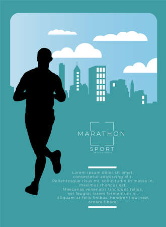 Young fitness runner - vector illustrationのイラスト素材