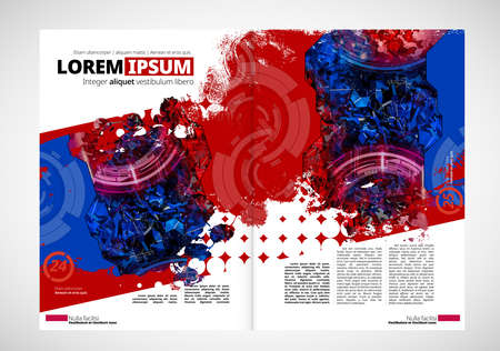 E-book application design with abstract technology concept in backgroundの写真素材