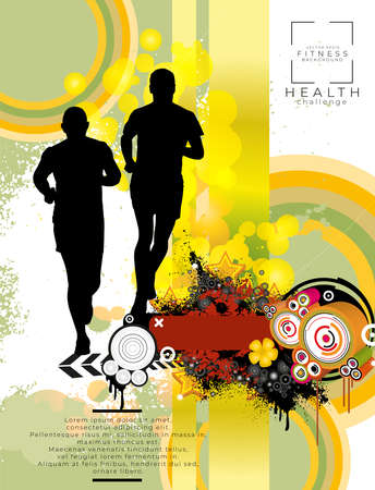 Young fitness runner - vector illustrationのイラスト素材