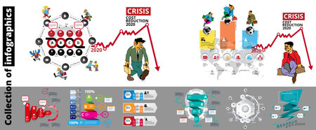 Set of infographics elements for business and finance presentation. Vector illustrationの写真素材