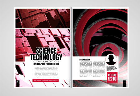 Vector design brochure template with abstract background. Flyer Layout.の写真素材