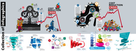 Set of infographics elements for business, finance, web design and presentationsの写真素材