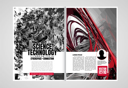 Vector Brochure Layout Design Template. Magazine, Poster, Corporate Presentation, Portfolio, Flyerの写真素材