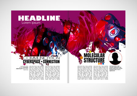 Vector Brochure Layout Design Template. Magazine, Poster, Corporate Presentation, Portfolio, Flyer.の写真素材