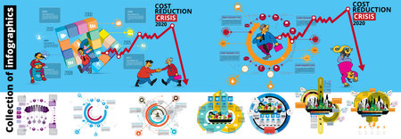 Set of infographics elements for business, finance, web design.の写真素材