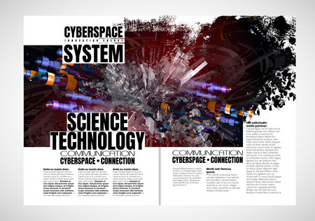 Brochure layout design template, Magazine, Annual Report, Corporate Presentation, Portfolio, Flyer size A4の写真素材