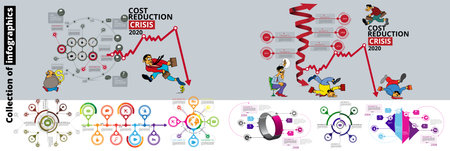 Mega set of infographics elements for business, education, web design and development. Vector illustrationの写真素材