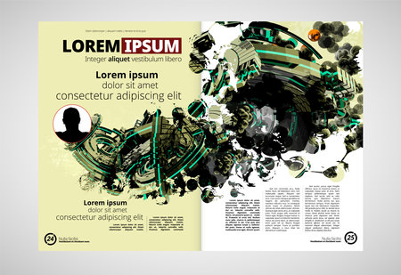 Vector Brochure Layout Design Template. Magazine, Poster, Corporate Presentation, Portfolio, Flyer.の写真素材