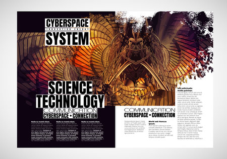 Abstract vector background for brochure, annual report or flyer design.の写真素材