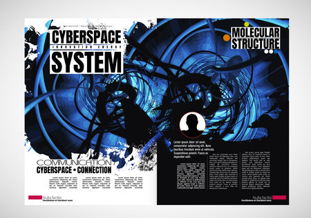 Vector layout of magazine, brochure, booklet, print template.の写真素材