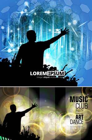 dancing people. music event. Vector illustration. EPS 10.の写真素材