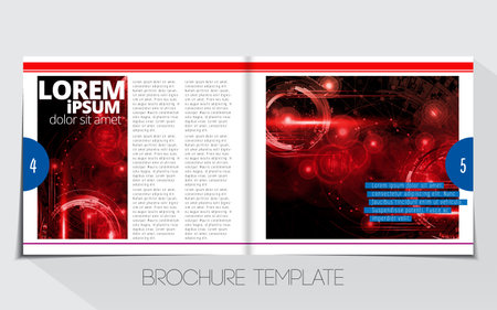 Layout ready for use for business brochure, annual report or magazineのイラスト素材