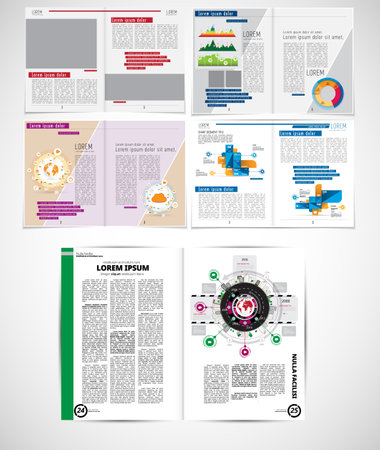 Vector Brochure Layout Design Template. Annual Report, Magazine, Poster, Corporate Presentationの写真素材