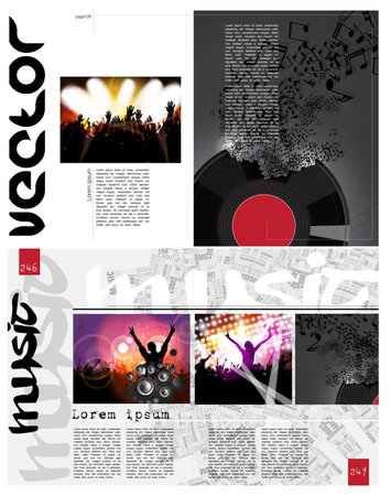 Music magazine layout with space for your text. EPS 10 vector file includedの写真素材
