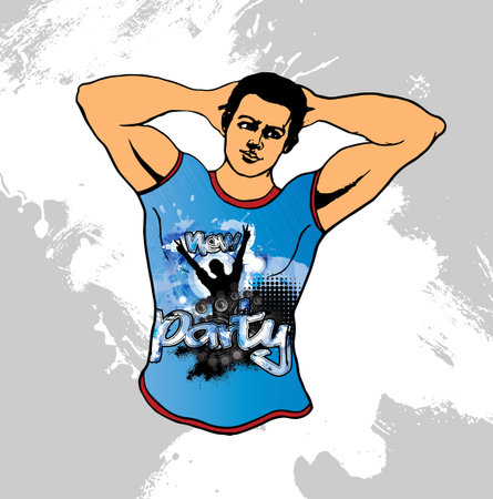 T-shirt template, vectorのイラスト素材