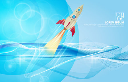 Space ship rocket, vectorのイラスト素材