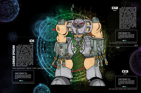 futuristic robot. Vector illustration. Futuristic technology concept.の写真素材