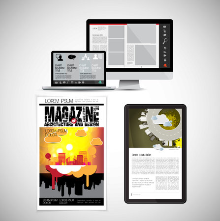 Template vector design for brochure, Annual report, or magazine cover.の写真素材
