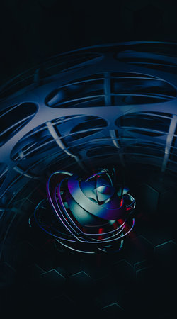 Abstract technical background, Hi-tech communication conceptの写真素材