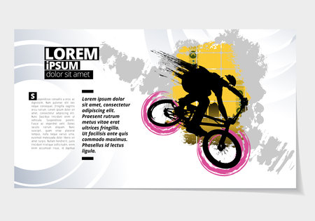 Sport concept for internet banners, social media banners, headers of websites, vector illustrationのイラスト素材