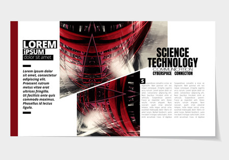 Brochure cover. Cover mockup templates for brochure, flyer layout, booklet, cover design, book design, vectorのイラスト素材