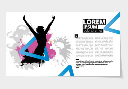 Elegant layout for business or music festival presentation, vector illustartionのイラスト素材