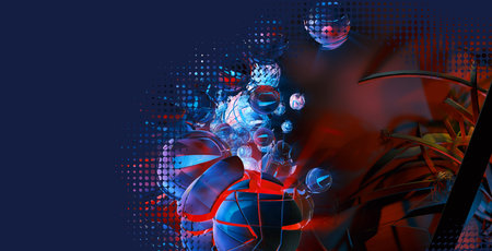 Abstract technical background, Hi-tech communication concept