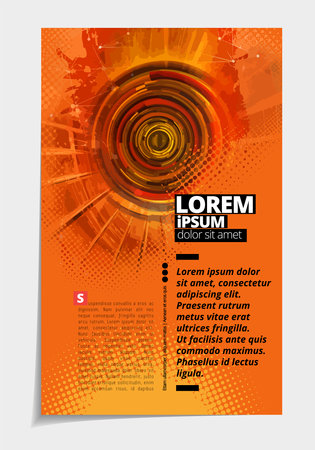 Layout with abstract technology concept ready for brochure, annual report or magazine, vectorのイラスト素材