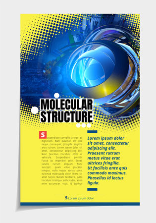 Magazine, flyer, brochure and cover layout template in A4 sizeの写真素材