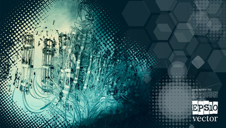 Abstract technical background, Hi-tech communication conceptの写真素材