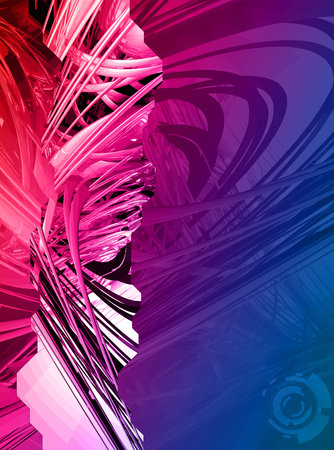 3D rendering of abstract technology concept background for banner, website, advertisingの写真素材