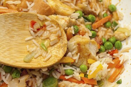 Biryani is a celebration of all that is great about Indian food â the heady aromas, the vibrant colours, the fluffy rice and those addictive curry flavours.の写真素材