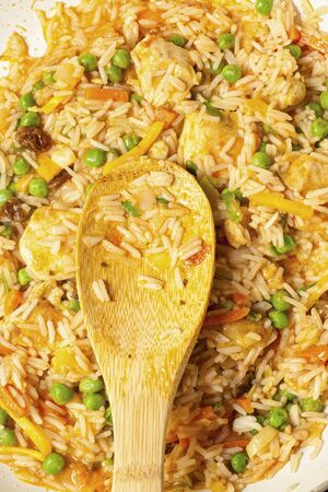 Biryani is a celebration of all that is great about Indian food â the heady aromas, the vibrant colours, the fluffy rice and those addictive curry flavours.の写真素材