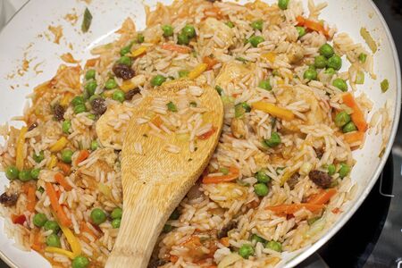Biryani is a celebration of all that is great about Indian food â the heady aromas, the vibrant colours, the fluffy rice and those addictive curry flavours.の写真素材