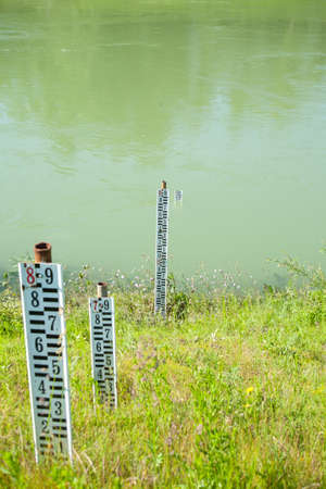River water level signs
