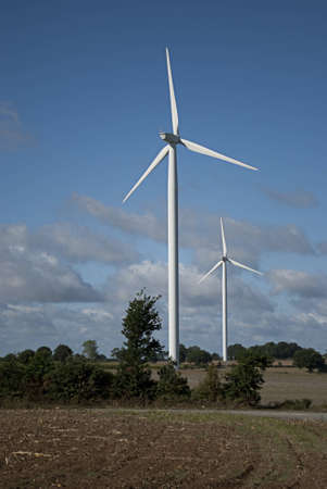 wind turbine and field の写真素材