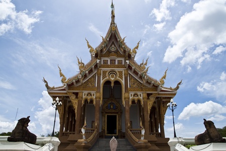 Buddhist temple in Khonkaenの写真素材