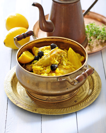 Chicken and rice curry.の写真素材