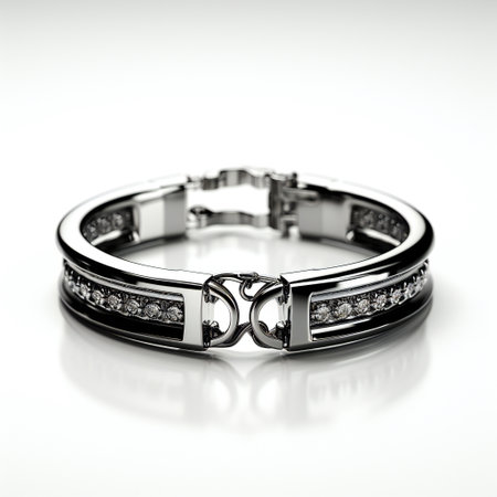 Jewelry ring on a white background, close-up.の素材