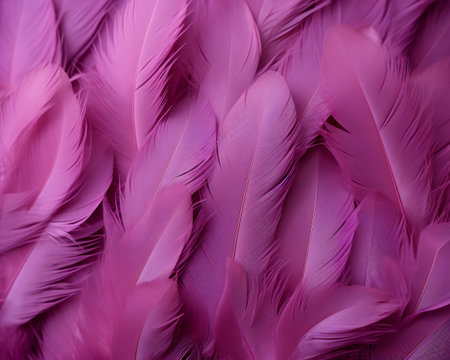 Beautiful color feathers as background, closeup. Color of the year 2019の素材