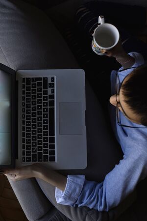 Business woman with laptop