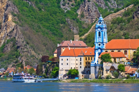 Durnstein is one of the most visited tourist destinations in the Wachau regionの写真素材